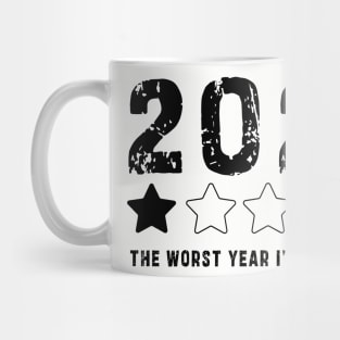 2023 year one star review : Funny review, "The worst year i've ever lived" Mug